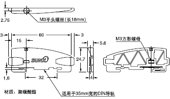 MS-DIN-E 尾盤(另售)