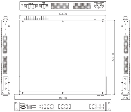 Korenix˼(ӼF(tun)) JetNet 5720G-8P 16+4GC(j)ʽW(wng)IEEE802.3at߹PoEI(y)̫W(wng)QC(j)8 PoE˿